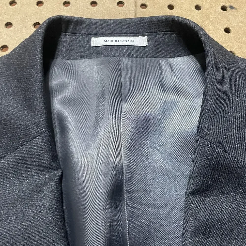 Peter Millar Suit Mens 40 S Gray 2pc Wool Blazer Pants 37x30 Modern Canada MINT